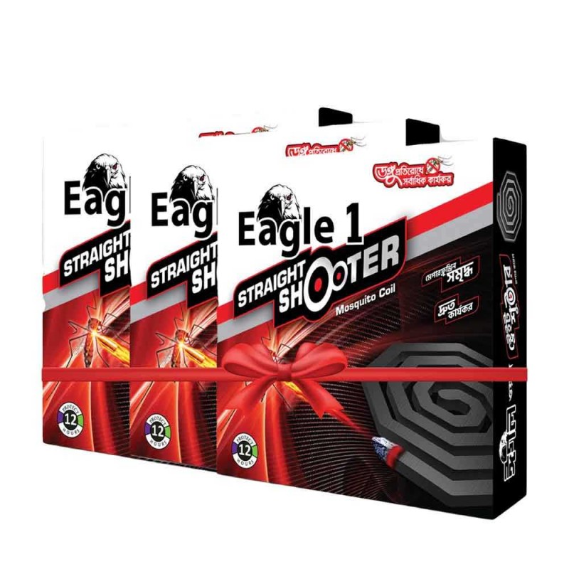 EAGLE 1 STRAIGHT SHOOTER MASQUITO COIL (COMBO  BAY 3 GET 1 FREE) PACK