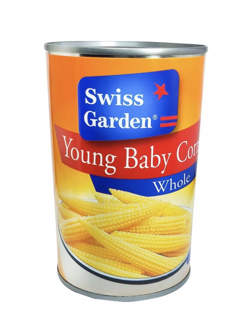 SWISS GARDEN WHOLE BABY CORN 425gm
