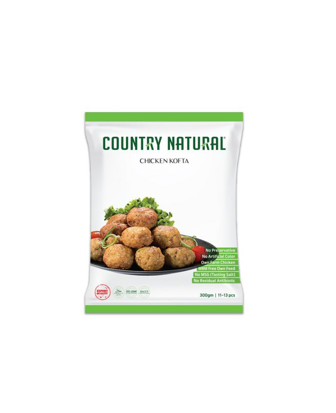 COUNTRY NATURAL CHICKEN KOFTA FROZEN FOOD 300GM