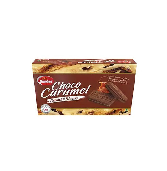 MUNCHEE CHOCO CARAMEL BISCUITS 45GM