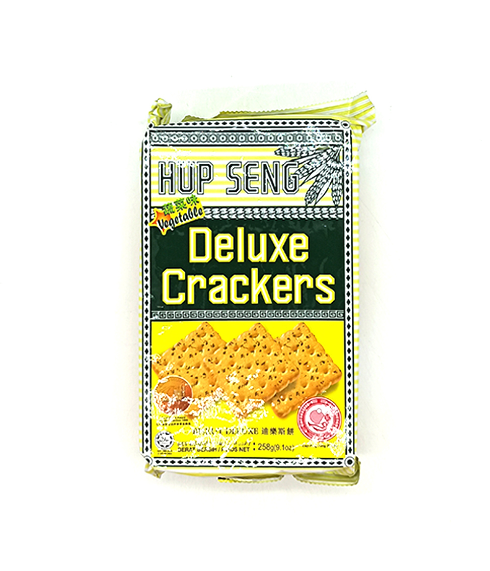 HUP SENG DELUXE CRACKERS VEGETABLE BISCUITS 258GM
