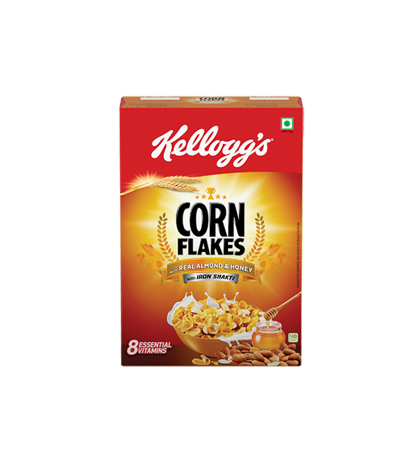 KELLOGG'S REAL ALMOND & HONEY CORN FLAKES 300GM