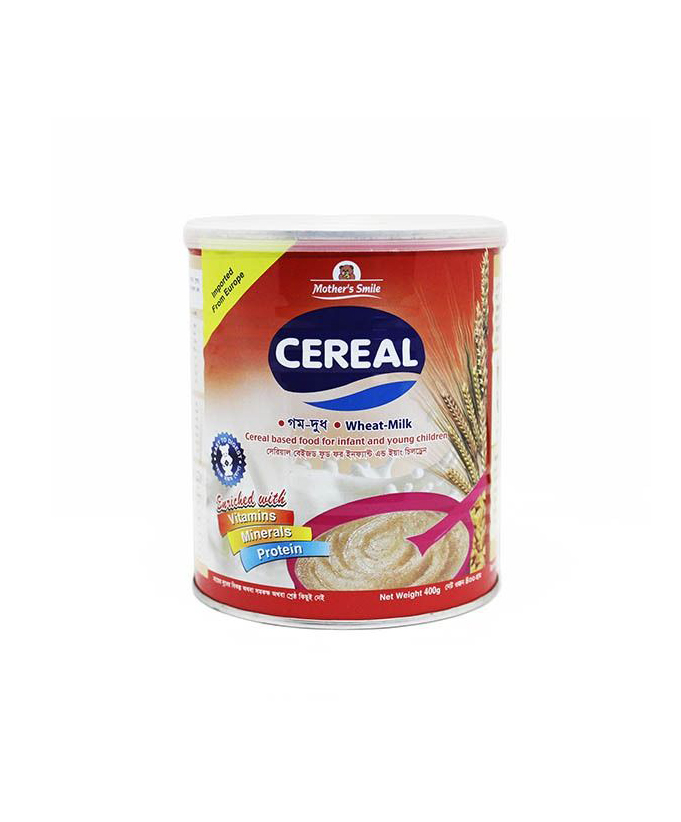 MOTHERS SMILE WHEAT MILK CEREALS 400GM