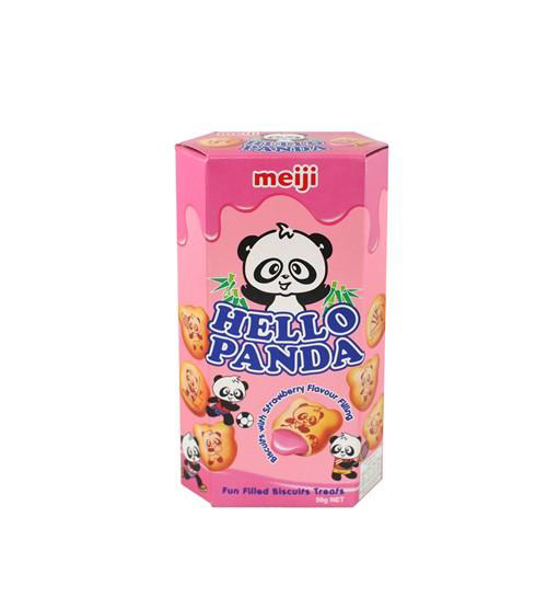 MEIJI HELLO PANDA STRAWBERRY BISCUITS 50GM