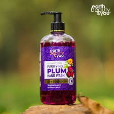 EARTH BEAUTY & YOU PURIFYING PLUM HAND WASH 370ML BAY 1(ALOE VERA FESH WASH 100ML FREE)