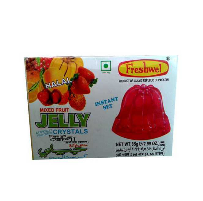 FRESHWEL MIXED FRUIT CRYSTAL JELLY 85GM
