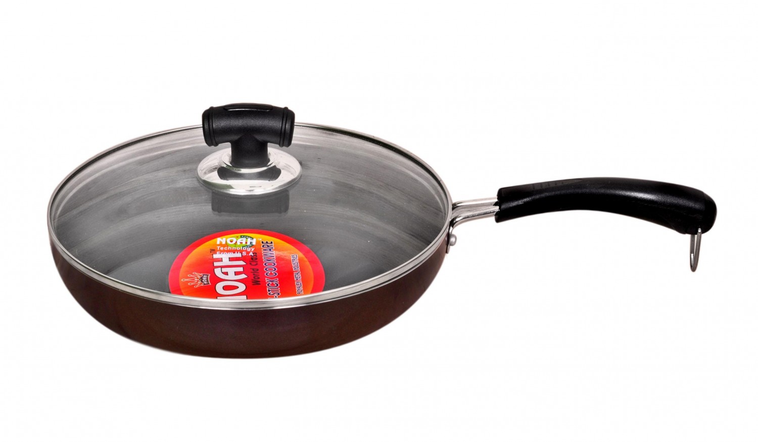 NOAH FRY PAN 22.5 NON STICK WITHGLASS LID