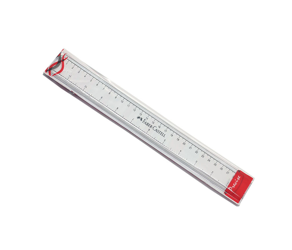 FABER CASTELL 12'' SLIM PLASTIC SCALE 30CM