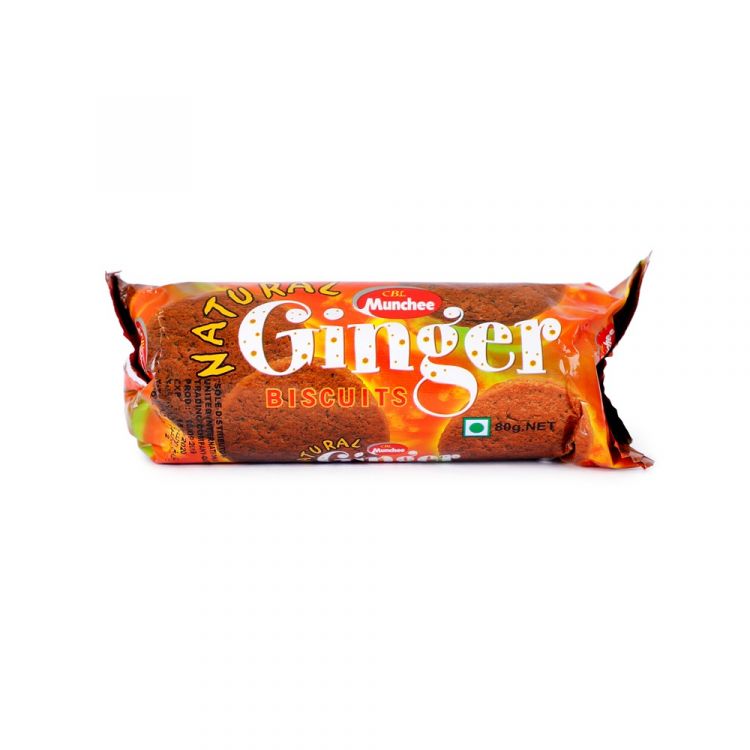 MUNCHEE NATURAL GINGER BISCUITS 65GM