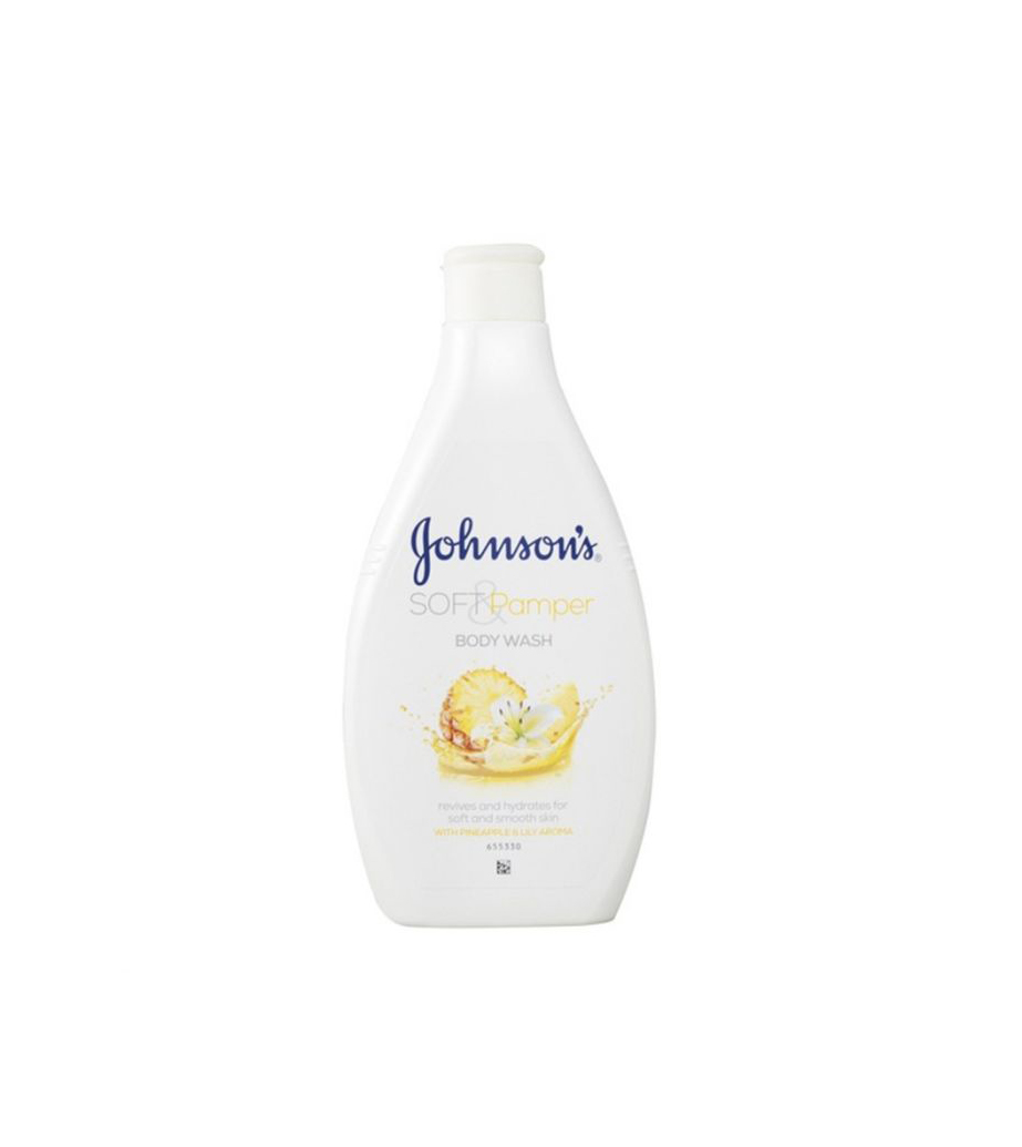 JOHNSONS SOFT & PAMPER BODY WASH 400ML