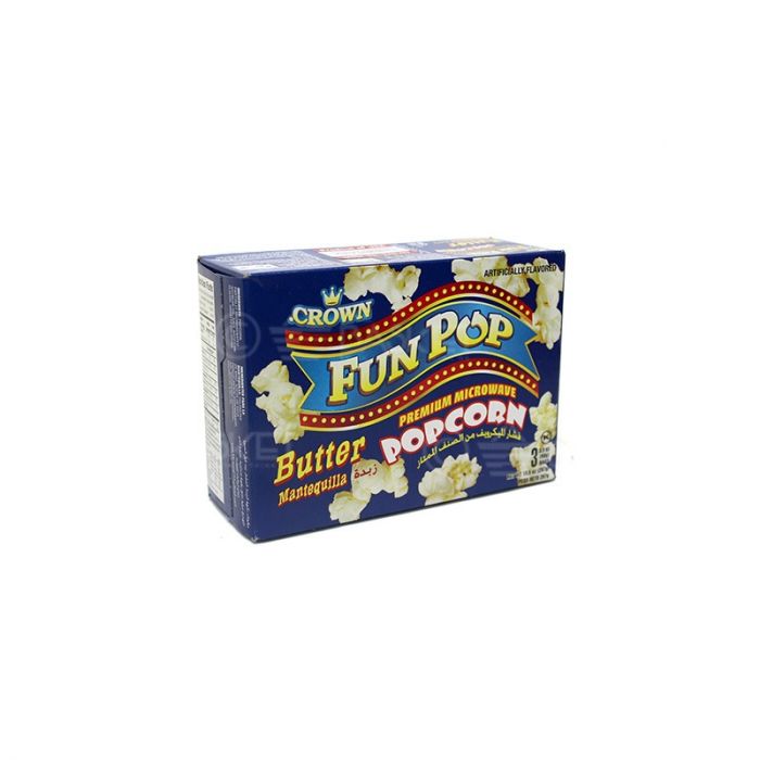 CROWN FUN POP BUTTER POPCORN 297GM