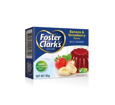 FOSTER CLARK'S BANANA & STRAWBERRY GELATIN 85GM