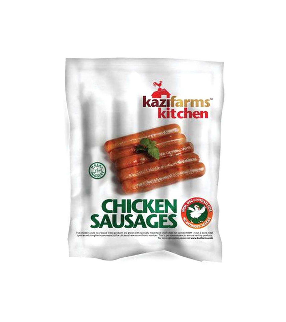 KAZI FARMS KITCHEN SAUSAGE PLAIN FROZEN FOOD 340GM