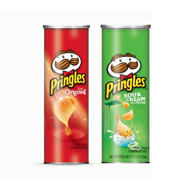 PRINGLES ORIGINAL & SOUR CREAM ONION